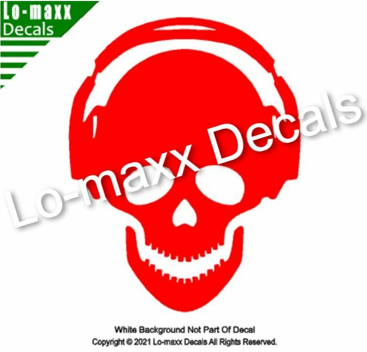 Skull And Headphones Rock And Roll Music Superior Quality Die Cut Vinyl Decal