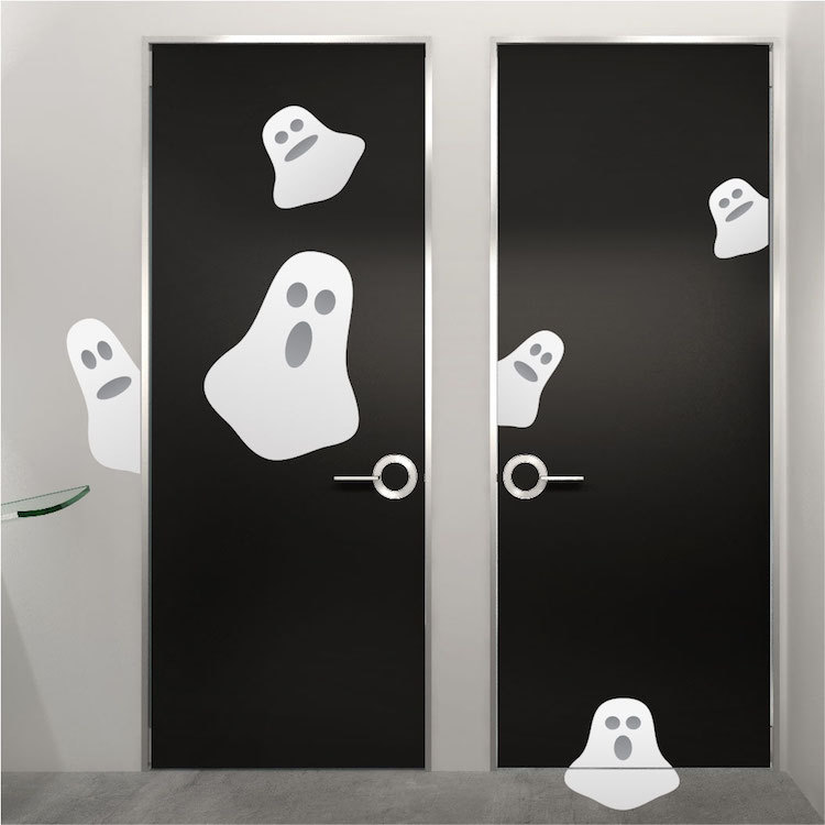 Halloween Ghosts Wall Decals Wallpaper Scary Seasonal Decorations Vinyl, h07