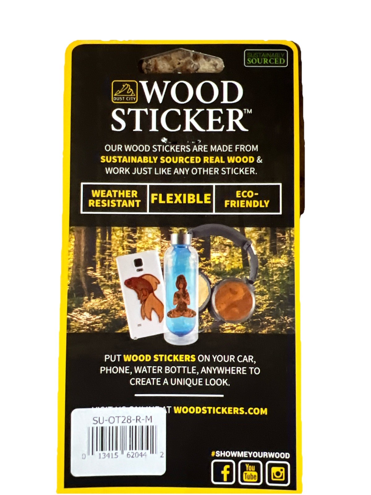 Say Yes To Adventure WOOD Sticker 3M Dishwasher SAFE Biodegradable Dust City NEW