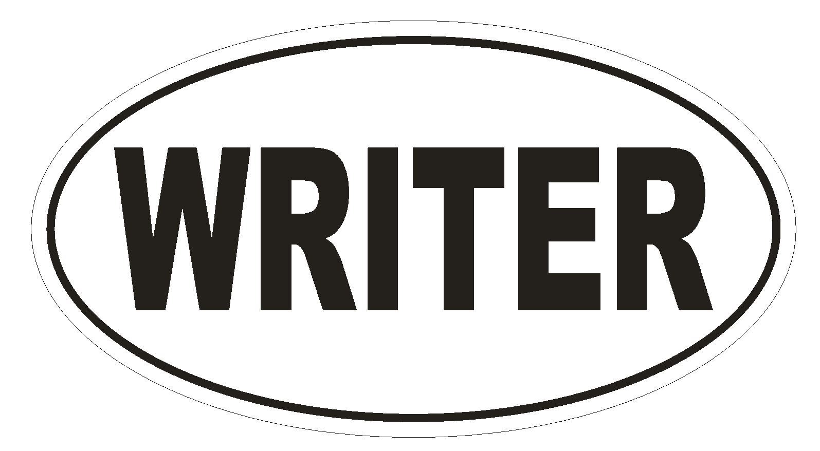 WRITER Oval Bumper Sticker or Helmet Sticker D1719 Euro Oval