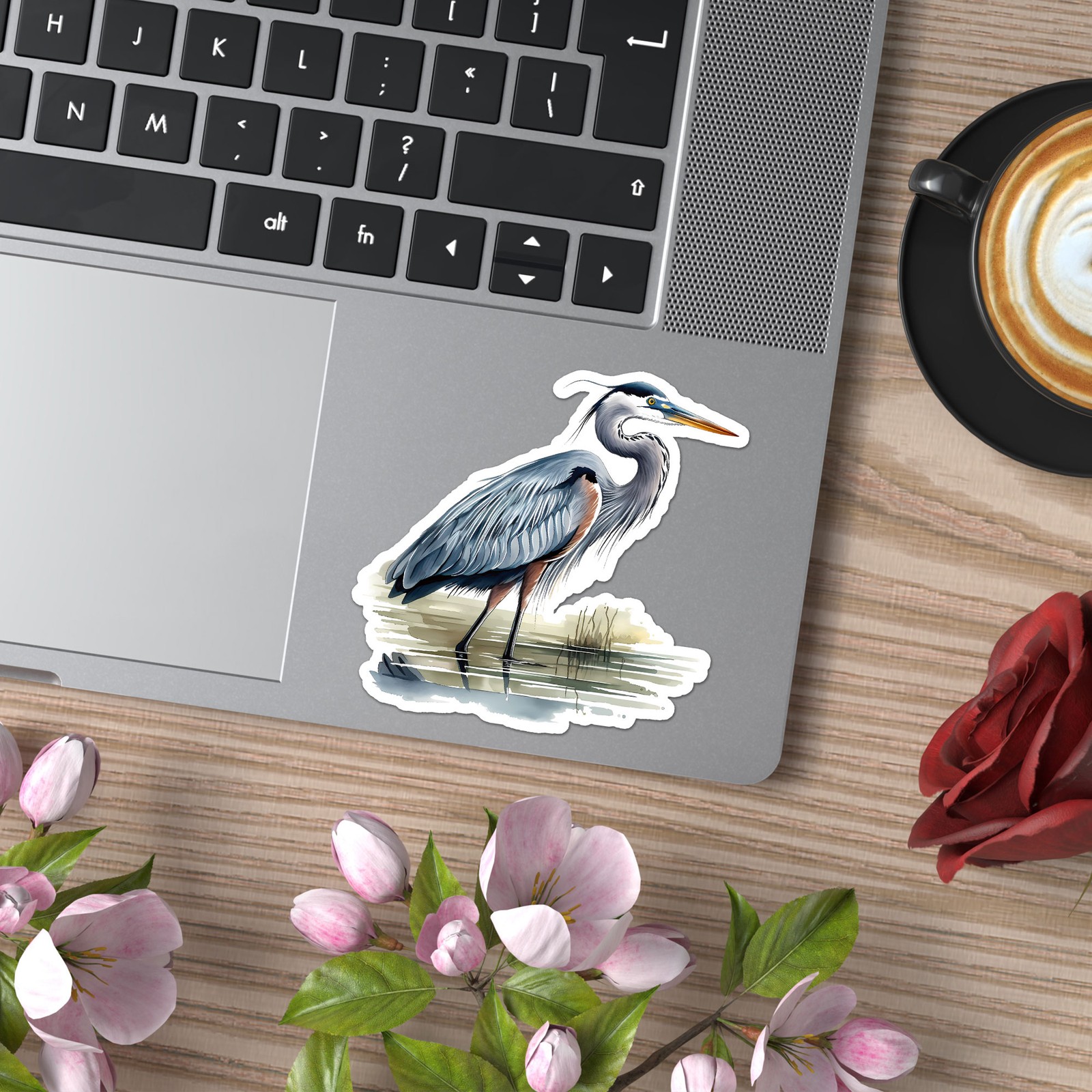Heron Bird – Vinyl Decal Sticker – Car Window Laptop – ebn11173
