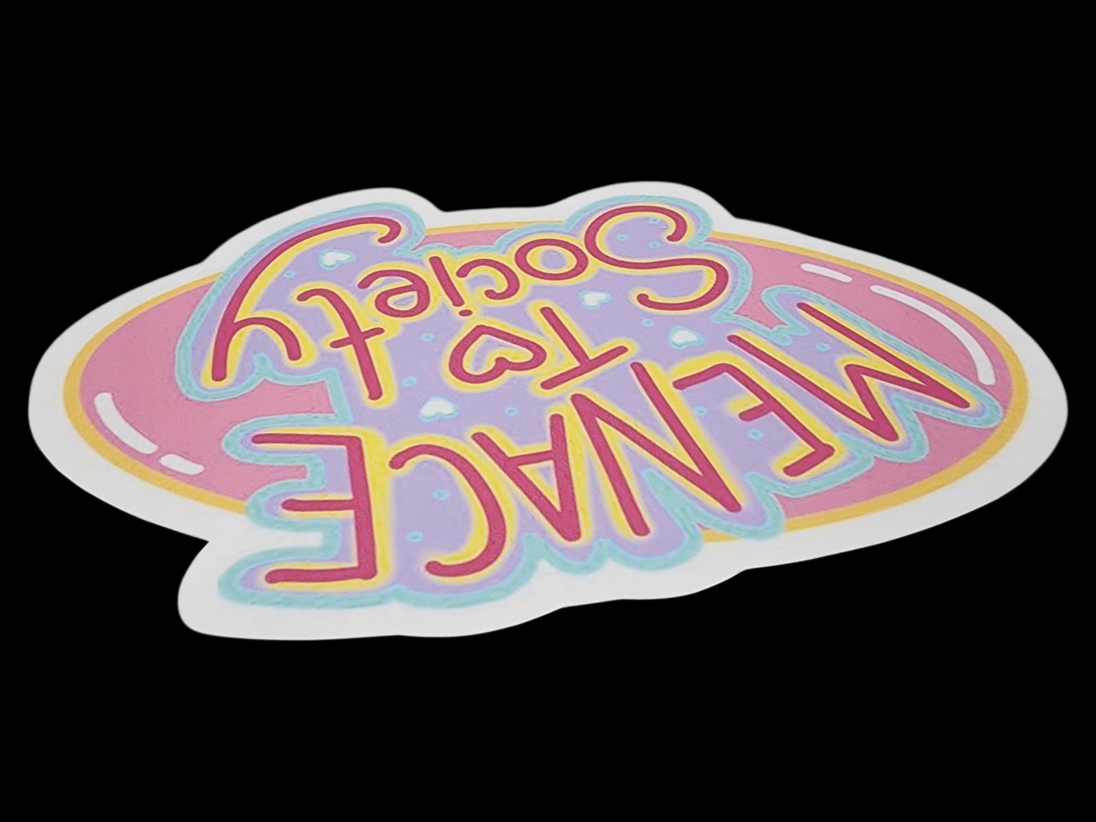 Menace To Society Waterproof Car Decal Wall Poster Vinyl Sticker Cute Pink Blue