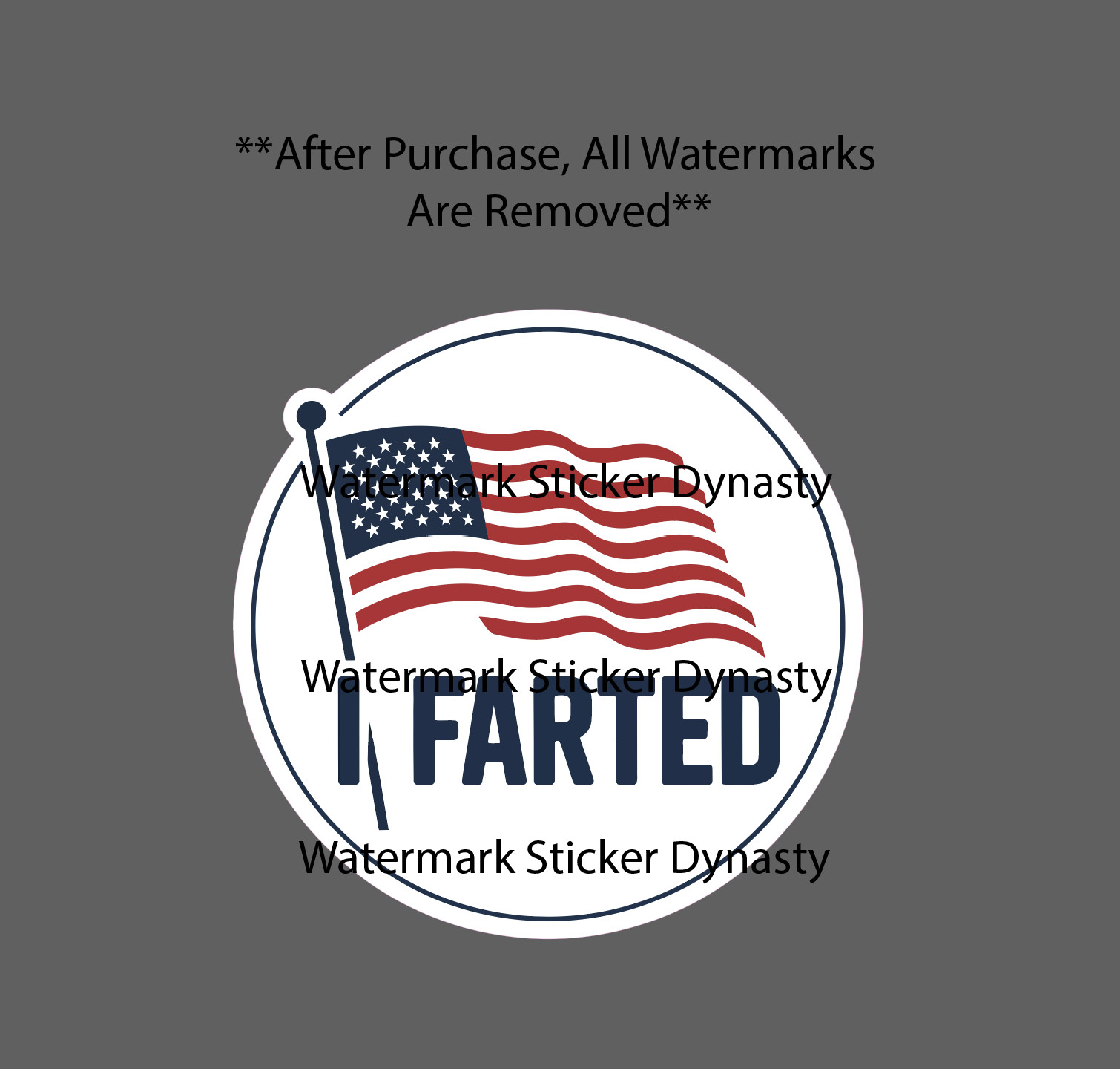 I Farted Sticker Waterproof Decal USA America I Voted Politics Voting Gift NEW