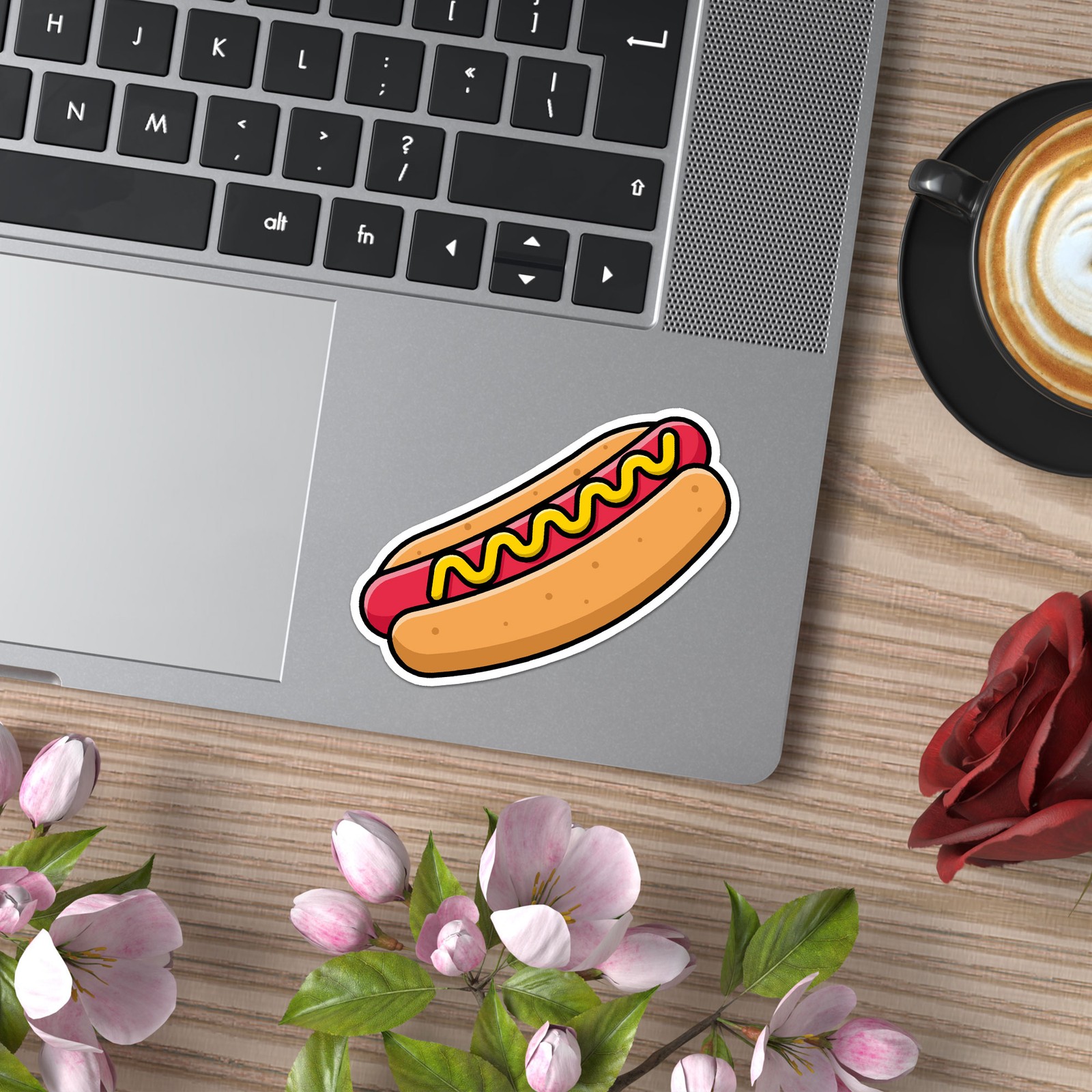 Hot Dog Mustard – Vinyl Decal Sticker – Car Window Laptop – ebn8163
