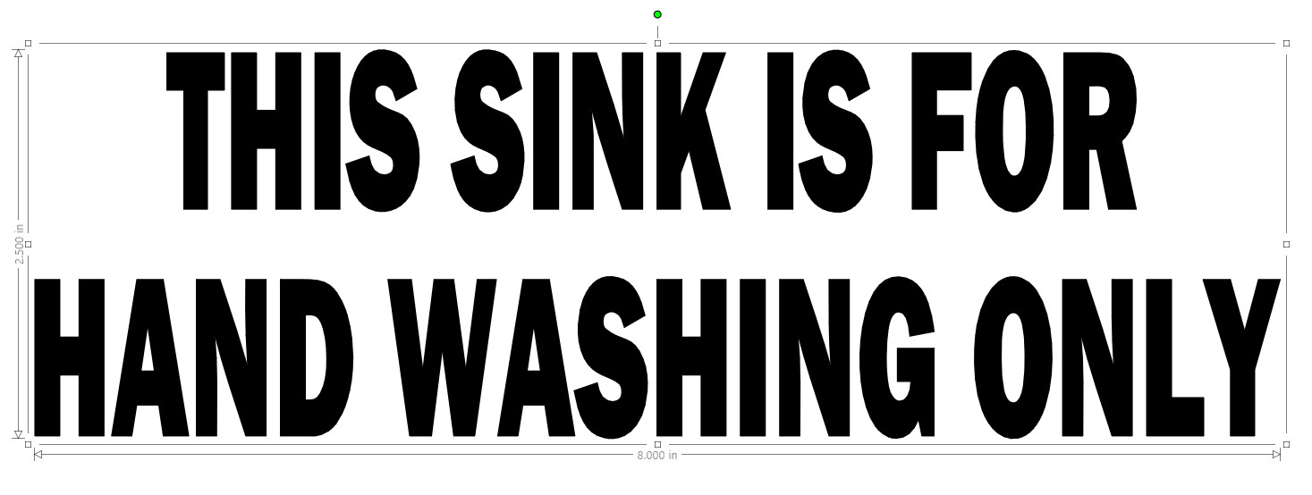 THIS SINK IS FOR HAND WASHING ONLY – VINYL DECAL STICKER RESTAURANT FOOD SERVICE