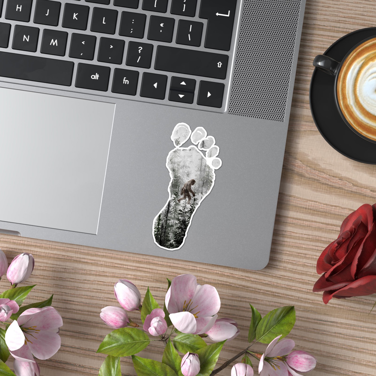 Footprint Bigfoot Sasquatch – Vinyl Decal Sticker – Car Window Laptop – ebn9218