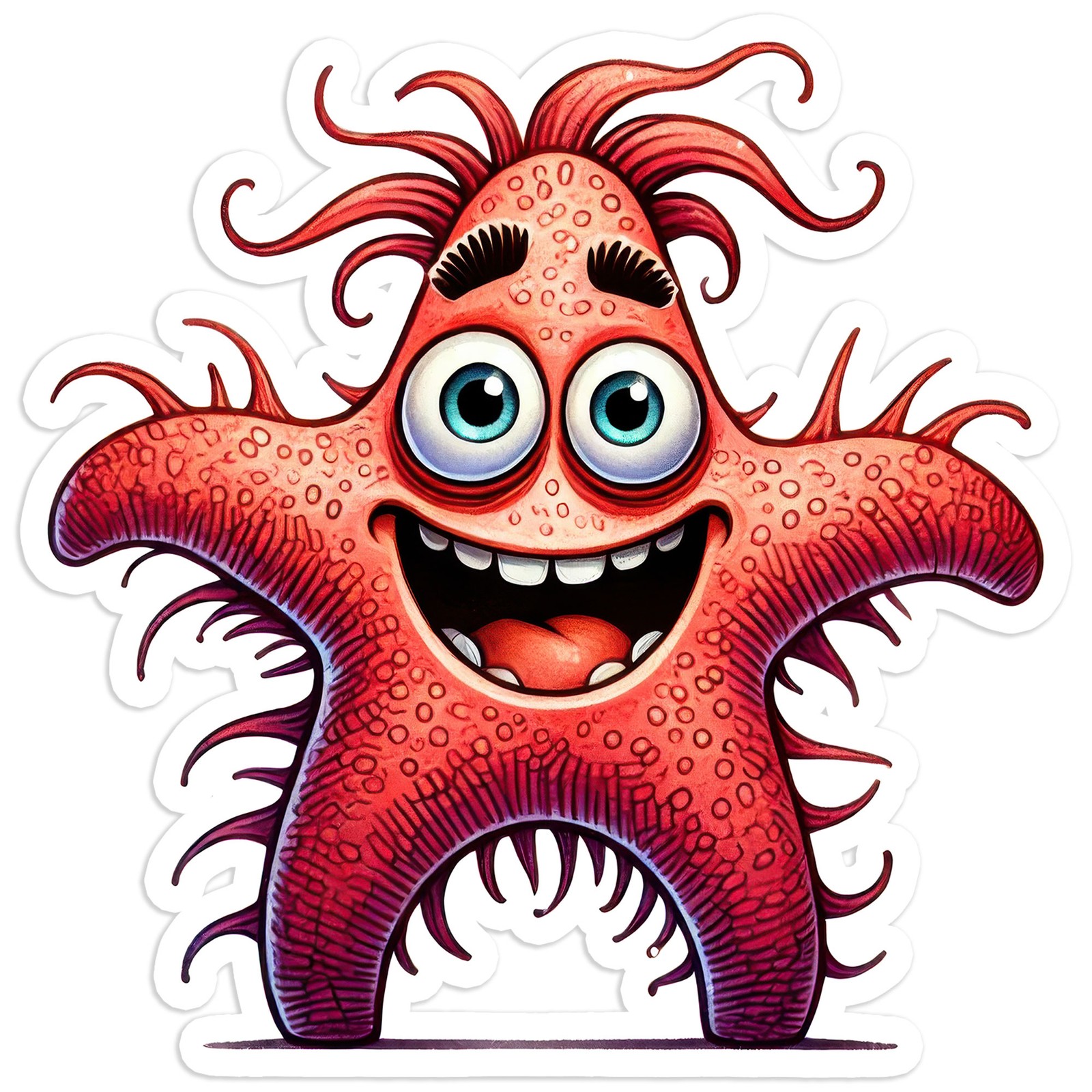 Happy Starfish – Vinyl Decal Sticker – Car Window Laptop – #400