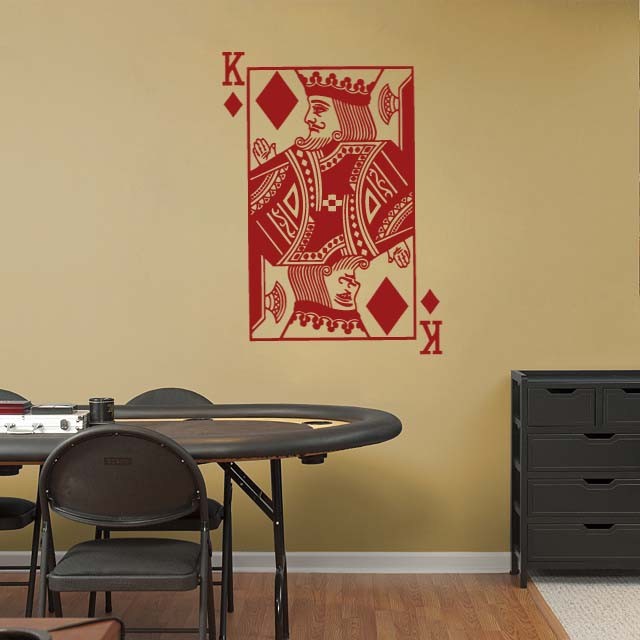 King of Diamonds Playing Card Poker Blackjack Vinyl Wall Sticker Decal