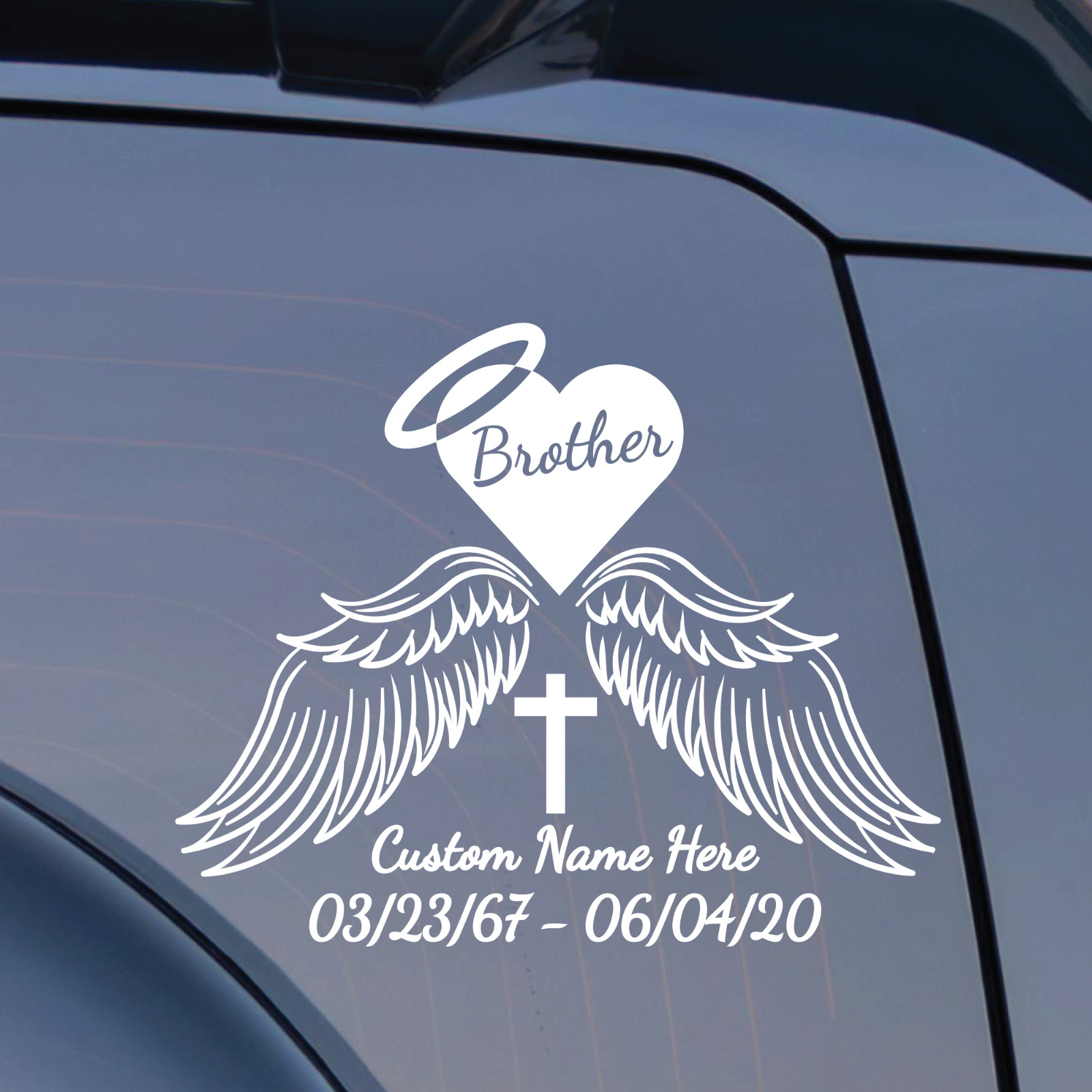 Custom Brother MEMORIAL Decal – Personalized In Loving Memory Remembrance Decal