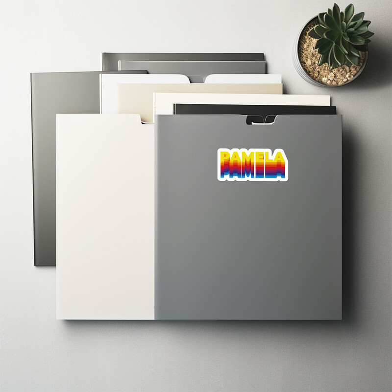 Rainbow Pamela Name – Car Bumper Sticker Vinyl Art Decal