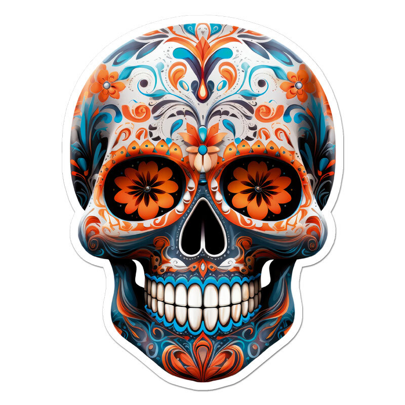 Sugar Skull, Vinyl Decal Sticker, Indoor Outdoor, 3 Sizes, #11506