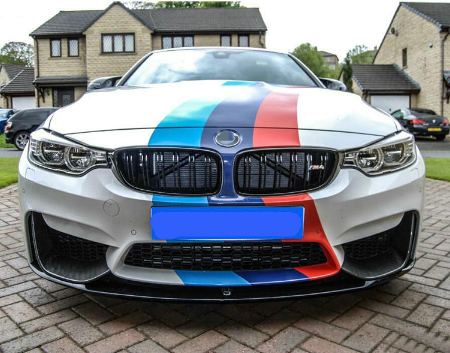 Graphics Tricolor M Performance Sticker For BMW M4 M5 Racing Stripe Bumper Decal