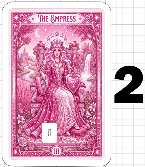 Pink THE EMPRESS Tarot Card Credit Debit ATM Skin Sticker Psychic Gift Arcana