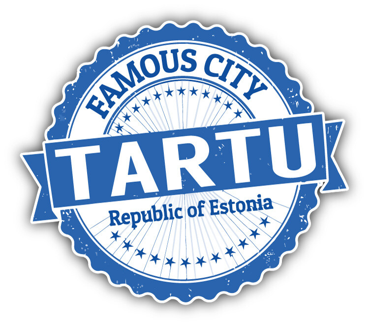 Tartu City Estonia Grunge Travel Stamp Car Bumper Sticker Decal