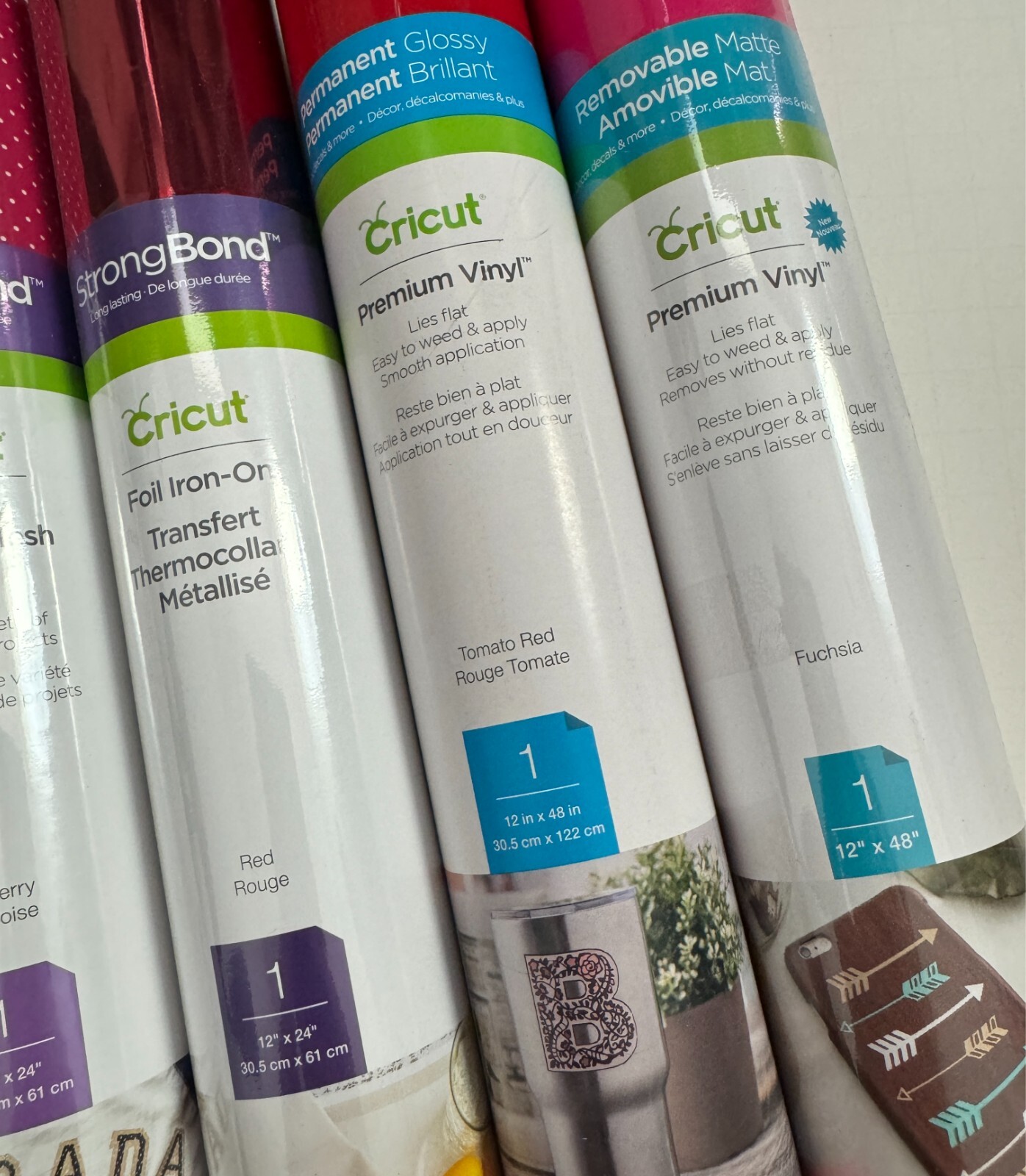(6) Rolls of Cricut Vinyl Combo – Red Family