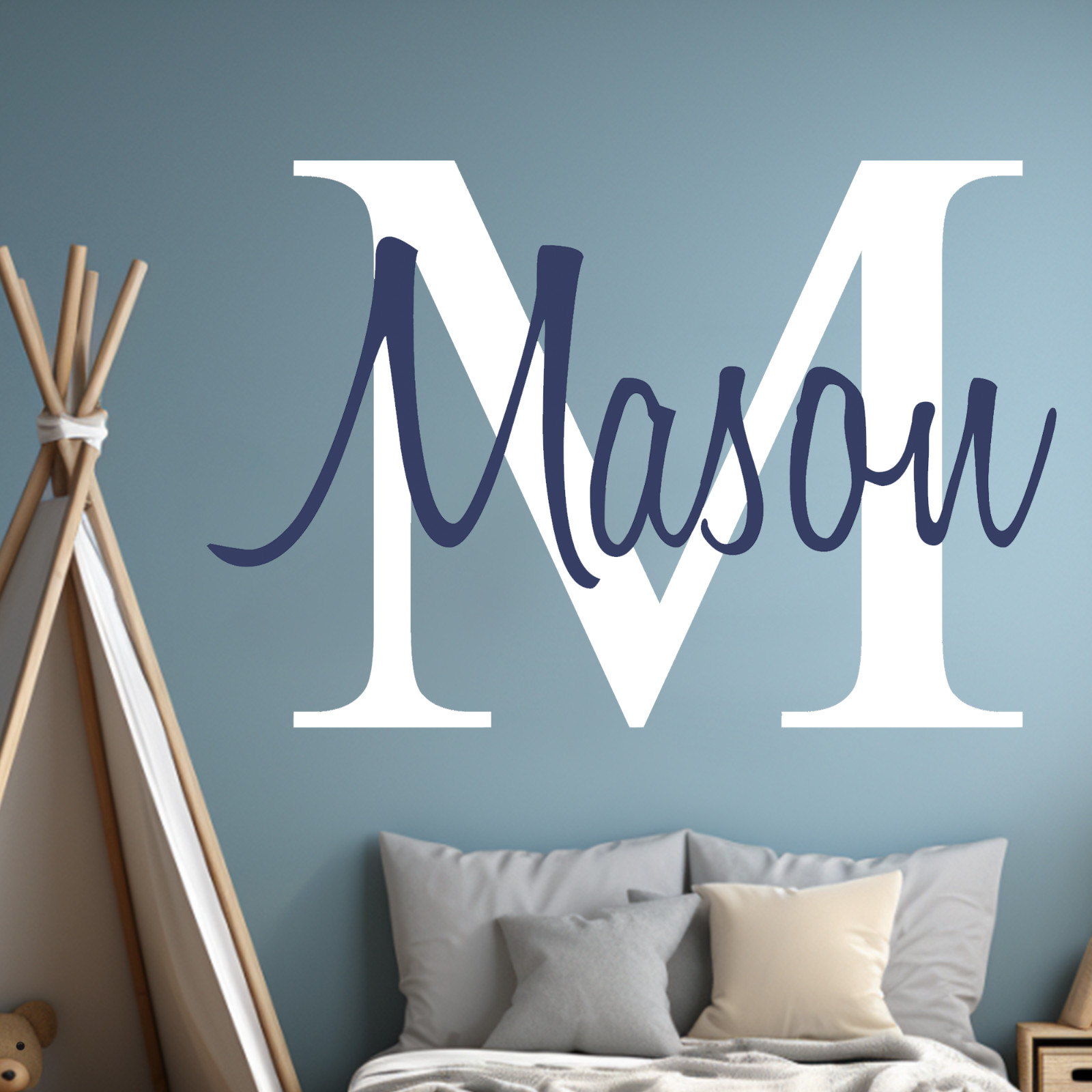 Customize Your Name & Initial For Baby – Wall Decal for Home Bedroom Decoration