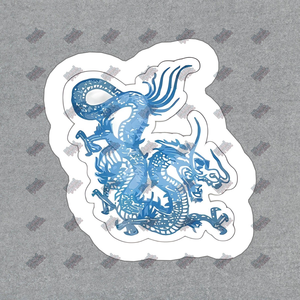 Stunning Blue Dragon Vinyl Sticker Decal Perfect for Laptops, Water #454682