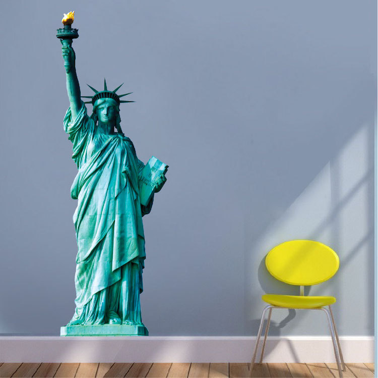 Statue Of Liberty Wall Decal New York Wall Mural Home Wallpaper Sticker, a79