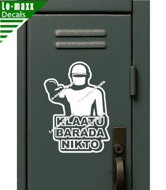 Gort Robot The Day The Earth Stood Still 1951 Sci Fi Klaatu Barada Nicto Decal