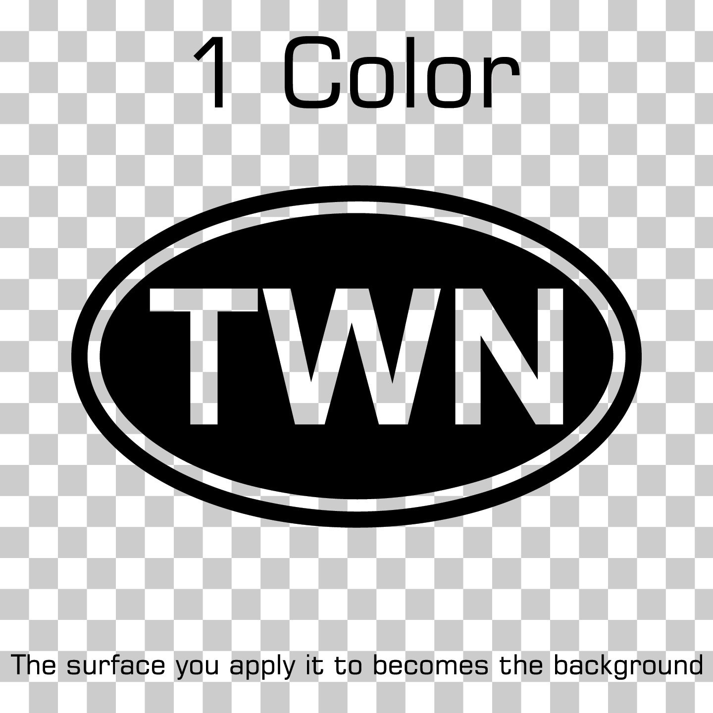 Taiwan TWN Oval Country Code Vinyl Decal Sticker for Car Window Laptop Gift
