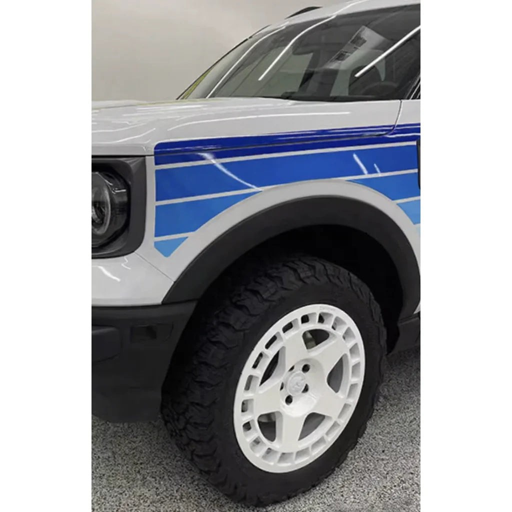Aftermarket Retro Sunset Stripe Decal Kit for Ford Bronco Sport | Hood & Waist L