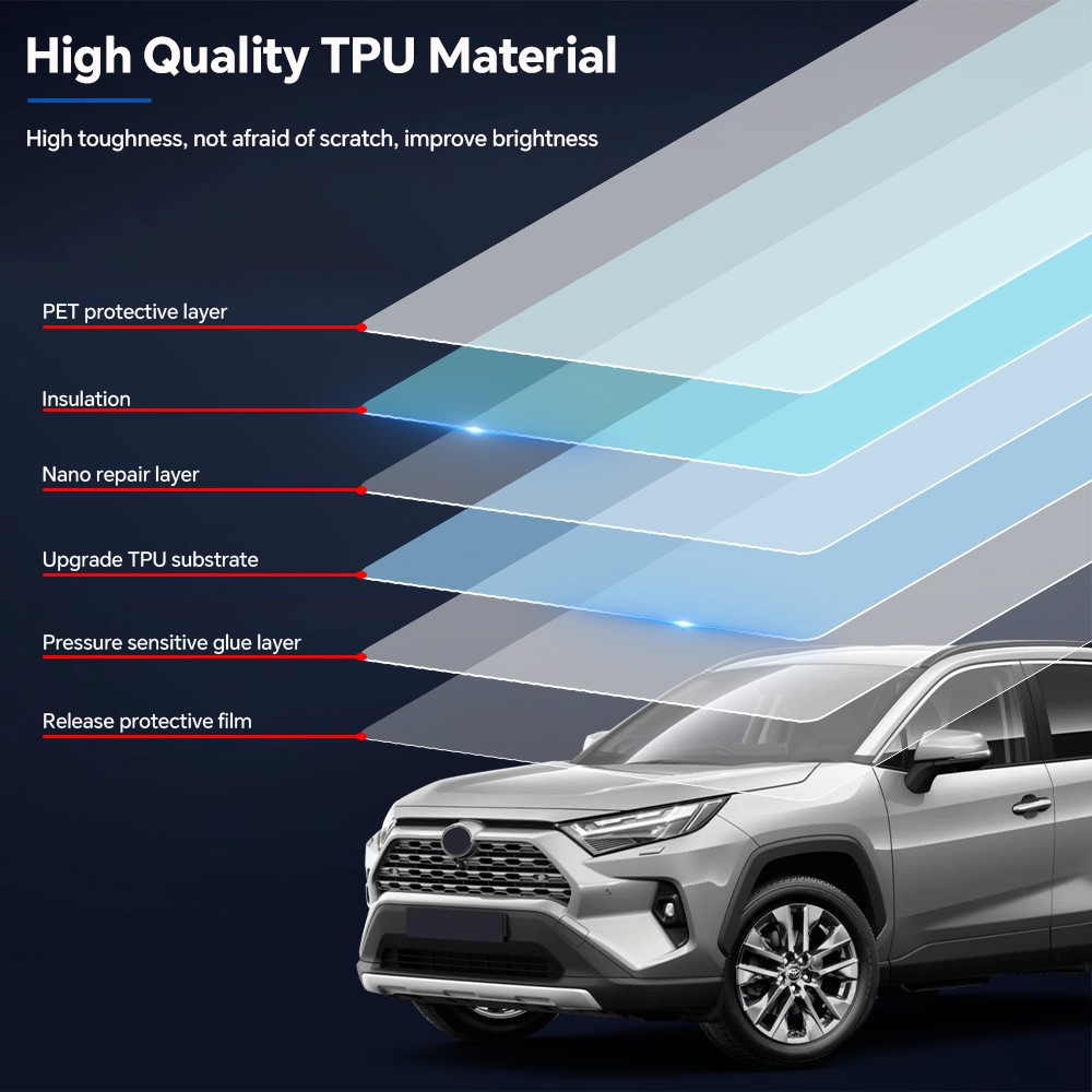 For Toyota RAV4 2019-2025 Precut Paint Protection Film Clear PPF TPU