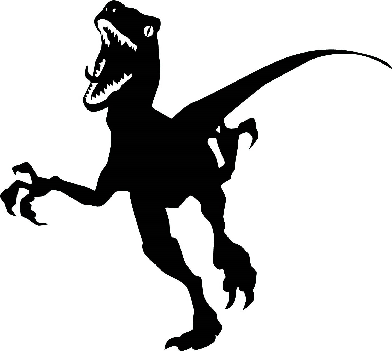Dinosaur Velociraptor 5, Jurassic Period 4-21" wide Die Cut Vinyl Decal Sticker
