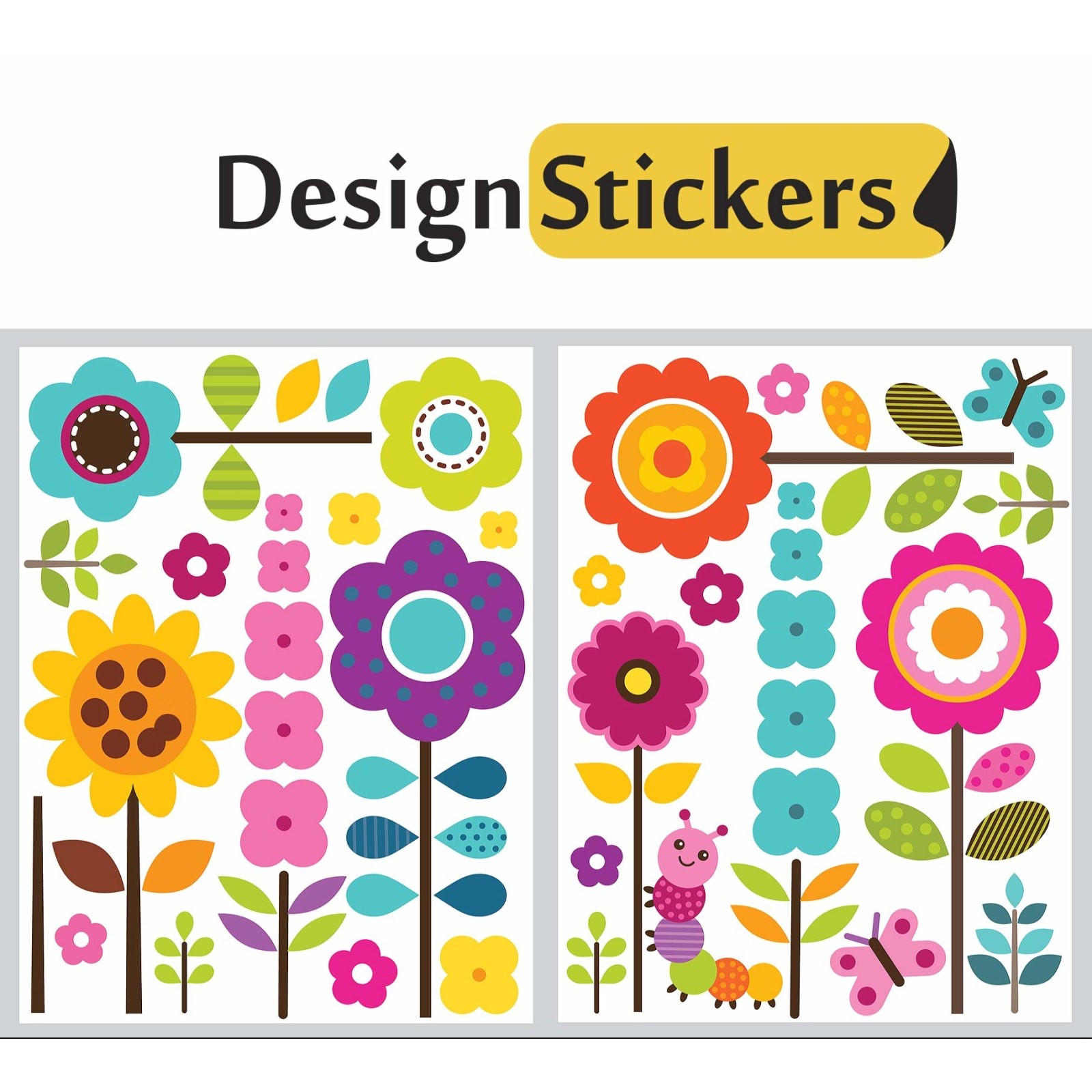 27 Art Clings Floral Garden Wall Decals Removable Vinyl Girls Room Nursery