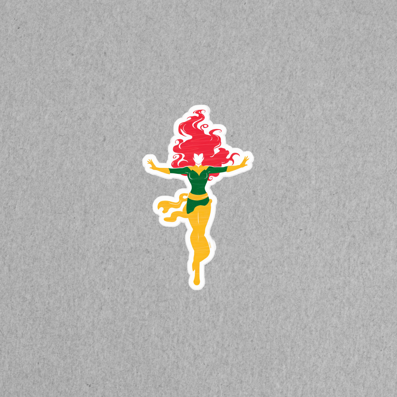 Vintage Retro X-Men Phoenix Jean Grey Sticker Decal Marvel Comics Superhero #605