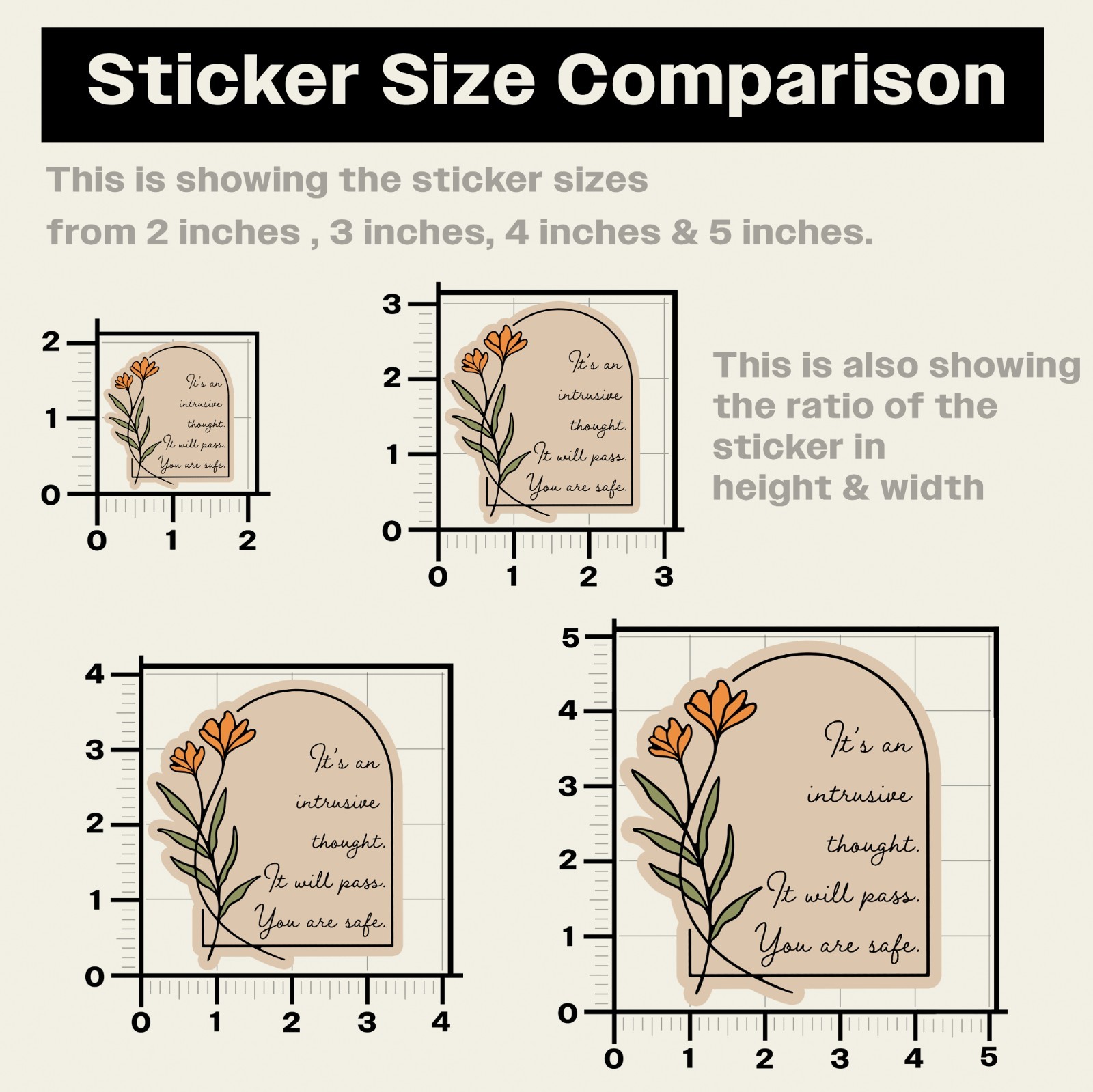 Intrusive Thought Sticker Mental Health Sticker Funny Meme Trendy Decal Labels
