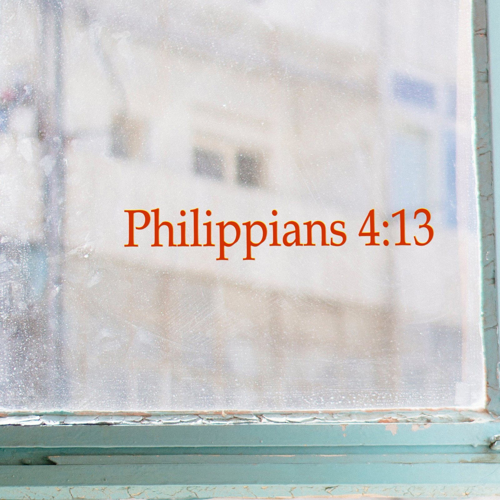 Philippians 4:13 Vinyl Decal Sticker – Christian Bible Verse Scripture Wall Art