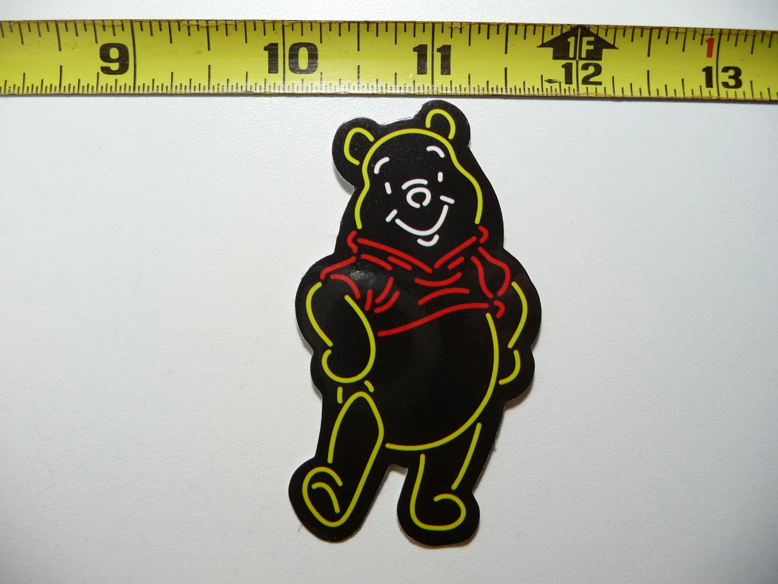 BEAR CARTOON NEON STYLE SMALL STICKER DECAL COLORFUL FUNNY