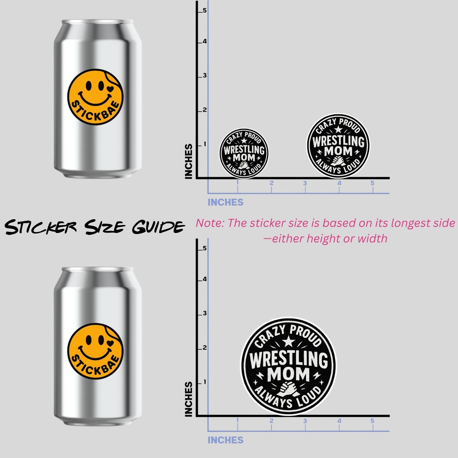 4Pcs Wrestling Mom Stickers: Waterproof Vinyl Decals – Proud Sports Mom Gift