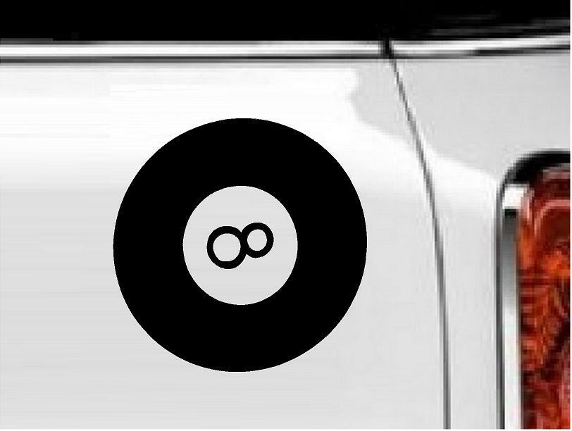 8 (Eight) Ball Vinyl Decal Home Décor 5" x 5"