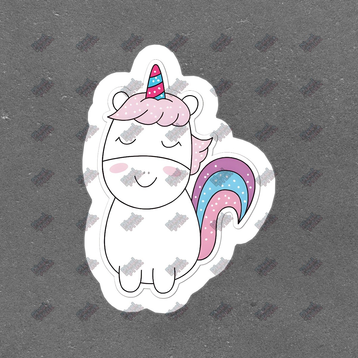 Cute Unicorn Vinyl Sticker Decal Whimsical Fantasy Art for Kids & #757353