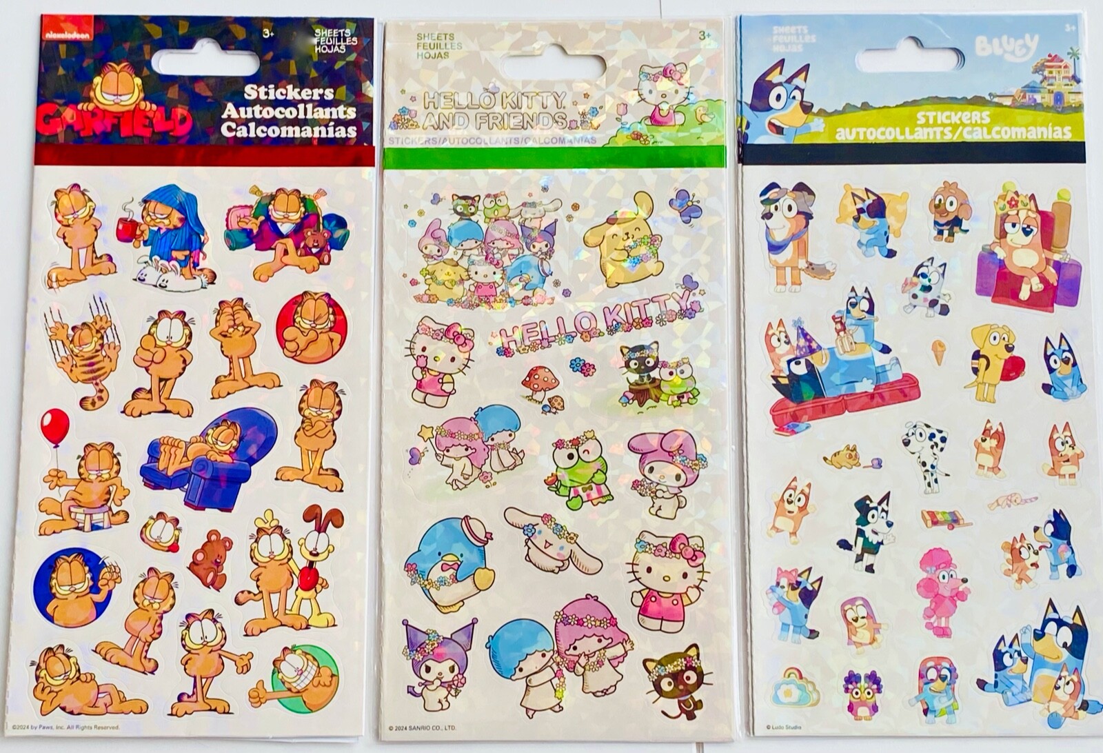 349+ STICKER LOT STITCH GARFIELD SPIDERMAN KUNG FU PANDA HELLO KITTY WEDNESDAY +