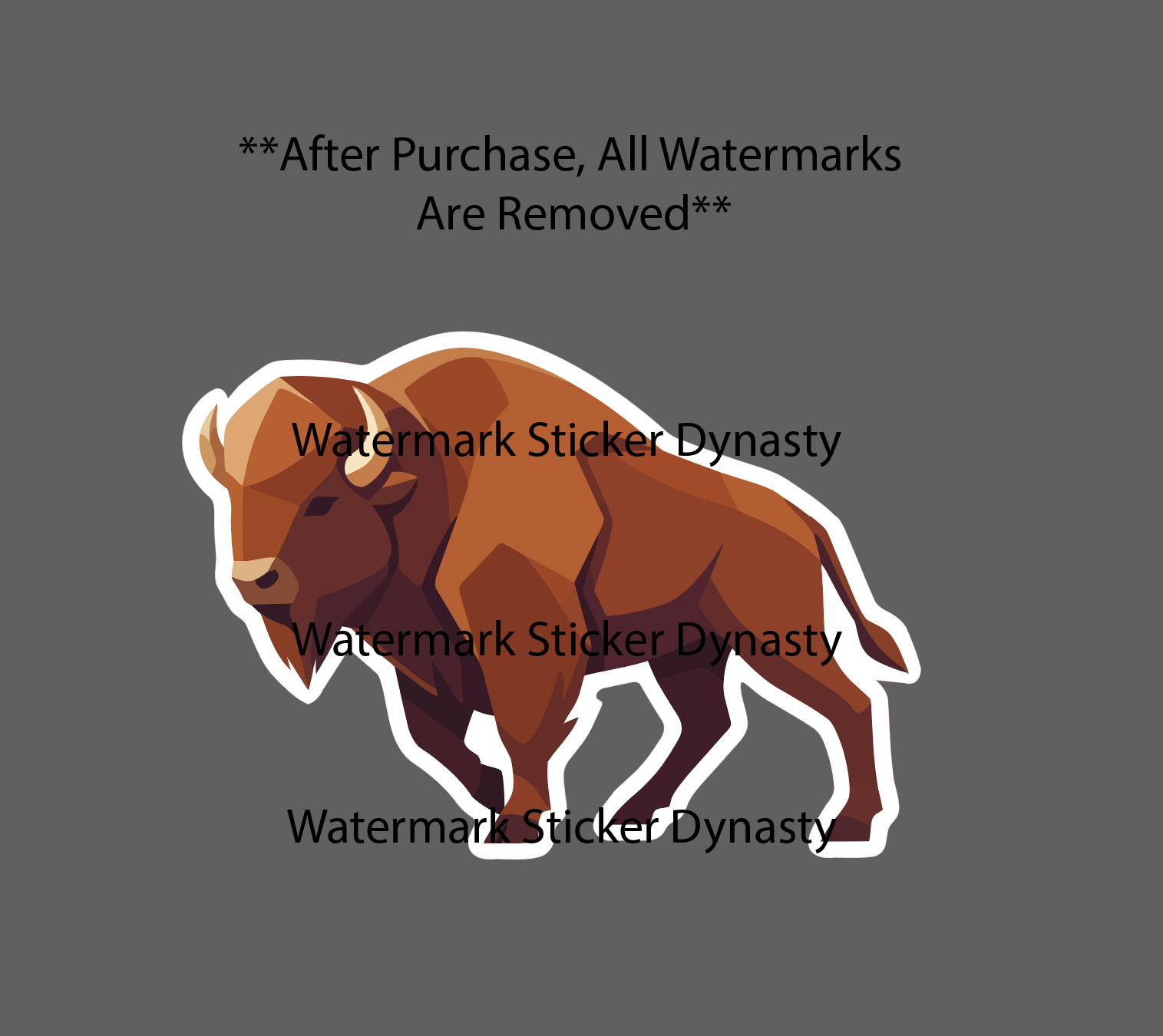Bison Geometric Sticker Waterproof Decal Animal Art Wildlife Nature Gift NEW