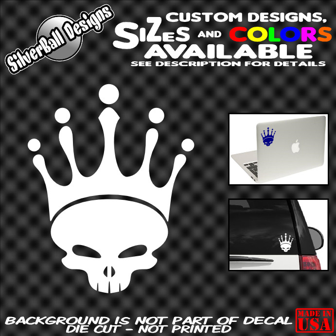 SKULL KING Custom Decal Vinyl Car Window Sticker Laptop Bumper Halo Xbox COD COG