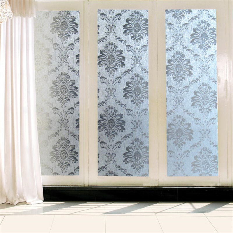 PVC Staticks Privacy Window Glass Film Sticker Cling Frosted Stained Bathroom