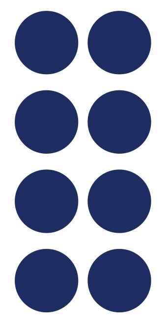 2" Dark Blue Round Label Dots Stickers Color Coding Inventory 2 Inch Dot