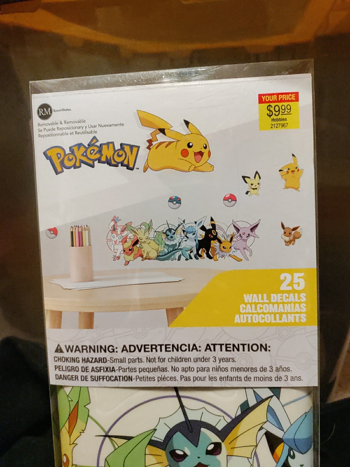 Pokemon Peel And Stick Wall Decals 25 Count Room Mates 2022 Kids Room Decor
