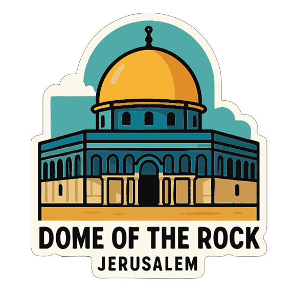 Dome of the Rock Jerusalem Sticker Decal Vinyl Die-Cut Symbolic Landmark Design