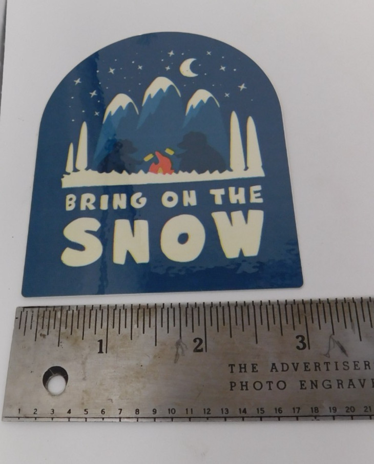 REI Bring On The Snow Moon Stars Campfire Sticker Decal – Outdoor 3.75" x 3"