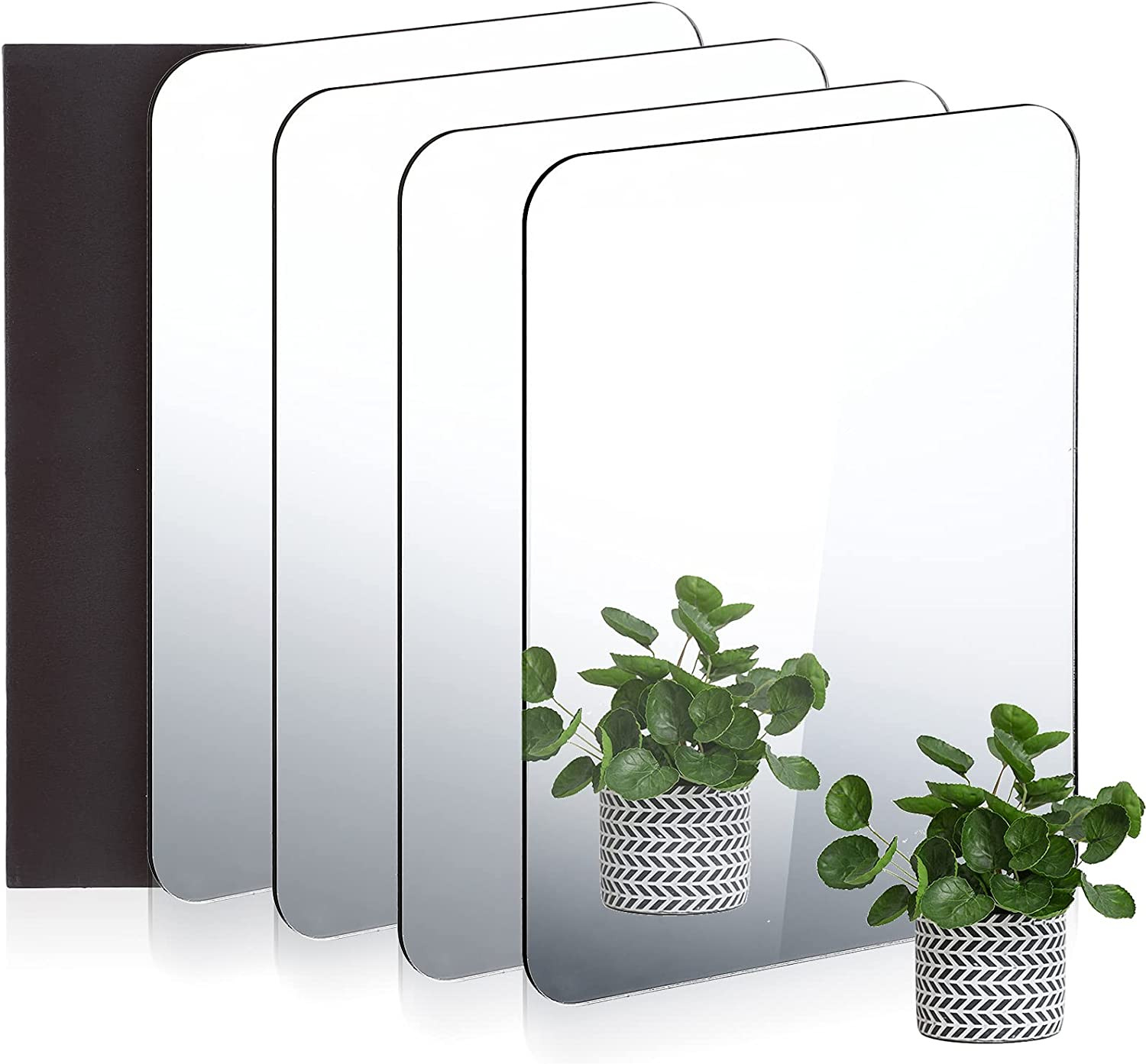Magnetic Locker Mirror Self Adhesive Acrylic Mirror Sheet Wall Stickers Flexible