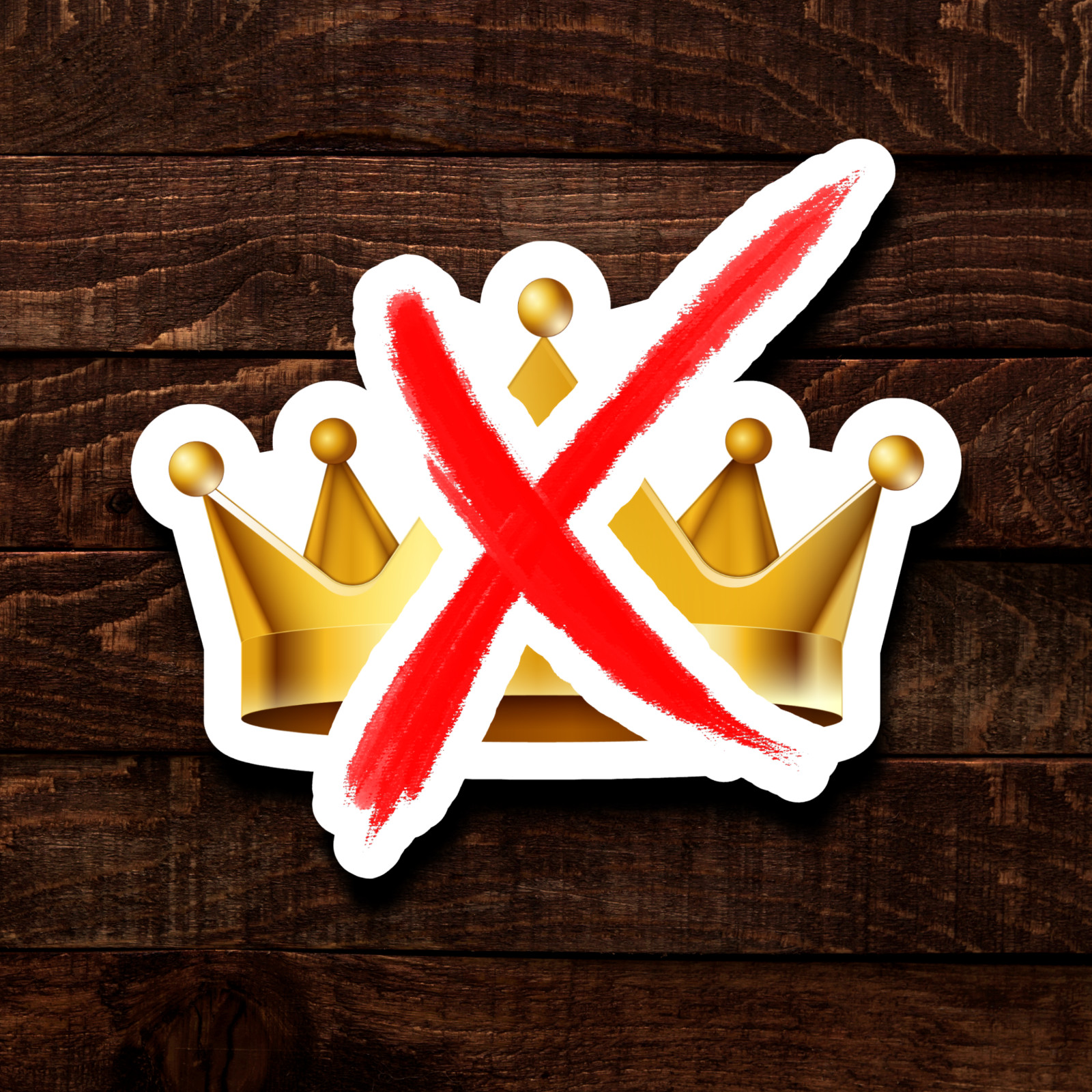 NO KINGS Sticker Waterproof Laminated Vinyl Glossy Matte Finish NEW 1/10/50/100