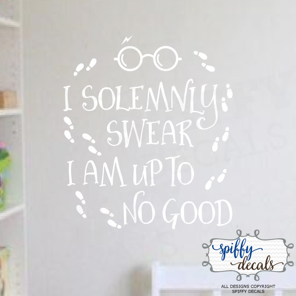 I Solemnly Swear I Am Up To No Good Footprints Vinyl Wall Decal HARRY POTTER