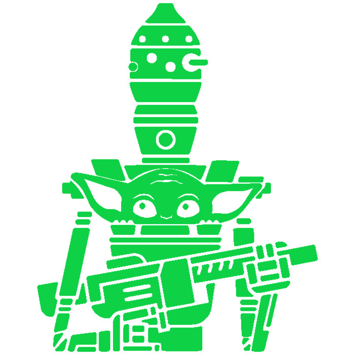 GROGU IG 12 ARMOR, BABY YODA, MANDALORIAN, Decal Stickers for Cars, Laptops.