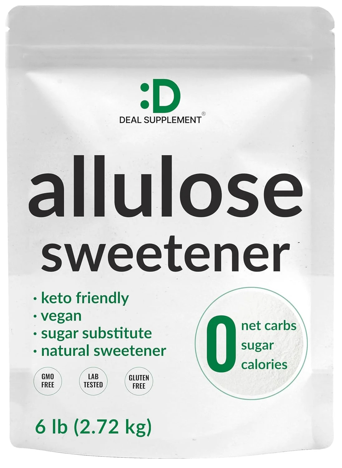 Allulose Sweetener 6 Pounds – Natural Sugar Substitutes, No Aftertaste – Keto Fr