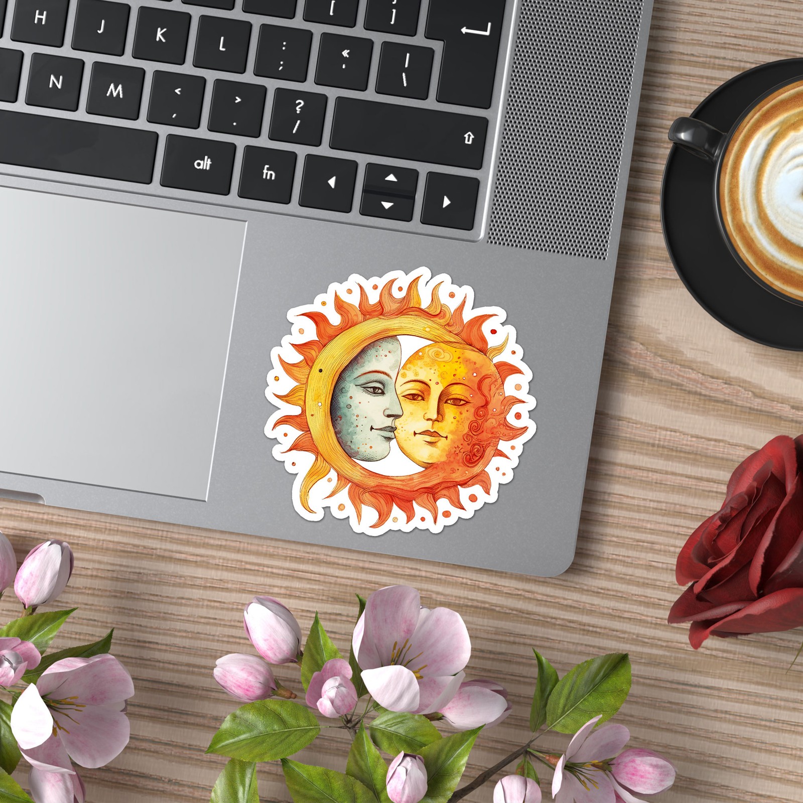 Celestial Sun Moon – Vinyl Decal Sticker – Car Window Laptop – ebn11959