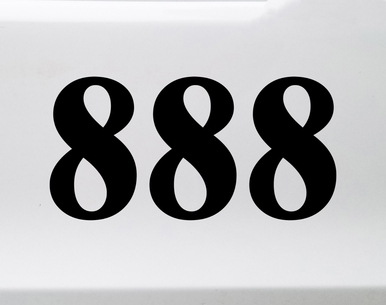 888 Angel Number Vinyl Decal – Balance Achievement Numerology – Die Cut Sticker